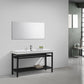KubeBath Cisco 60 in. Single Sink Stainless Steel Console with Acrylic Sink - Matte Black, AC60S-BK