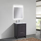 KubeBath Dolce 24 in. Modern Bathroom Vanity with White Quartz Counter Top - Gray Oak, AD624WB