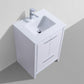 KubeBath Dolce 24 in. Modern Bathroom Vanity with White Quartz Counter Top - High Gloss White, AD624GW