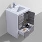 KubeBath Dolce 24 in. Modern Bathroom Vanity with Quartz Counter Top - Ash Gray
