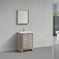 KubeBath Dolce 24 in. Modern Bathroom Vanity with White Quartz Counter Top - Nature Wood, AD624NW