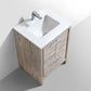 KubeBath Dolce 24 in. Modern Bathroom Vanity with White Quartz Counter Top - Nature Wood, AD624NW