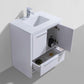 KubeBath Dolce 30 in. Modern Bathroom Vanity with White Quartz Counter Top - High Gloss White, AD630GW