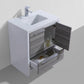 KubeBath Dolce 30 in. Modern Bathroom Vanity with White Quartz Counter Top - Ash Gray, AD630HG
