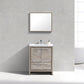 KubeBath Dolce 30 in. Modern Bathroom Vanity with White Quartz Counter Top - Nature  Wood