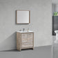 KubeBath Dolce 30 in. Modern Bathroom Vanity with White Quartz Counter Top - Nature  Wood