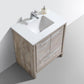 KubeBath Dolce 30 in. Modern Bathroom Vanity with White Quartz Counter Top - Nature  Wood