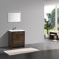 KubeBath Dolce 30″ Rose Wood Modern Bathroom Vanity with White Quartz Counter-Top, AD630RW