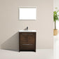 KubeBath Dolce 30″ Rose Wood Modern Bathroom Vanity with White Quartz Counter-Top, AD630RW