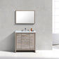 KubeBath Dolce 36 in. Modern Bathroom Vanity with White Quartz Counter Top - Nature Wood, AD636NW