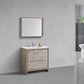 KubeBath Dolce 36 in. Modern Bathroom Vanity with White Quartz Counter Top - Nature Wood, AD636NW