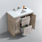 KubeBath Dolce 36 in. Modern Bathroom Vanity with White Quartz Counter Top - Nature Wood, AD636NW