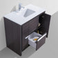 KubeBath Dolce 36 in. Modern Bathroom Vanity with White Quartz Counter Top - Gray Oak, AD636WB