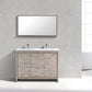 KubeBath Dolce 48 in. Double Sink Modern Bathroom Vanity with White Quartz Counter Top - Nature Wood, AD648DNW