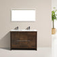 KubeBath Dolce 48 in. Double Sink Rose Wood  Modern Bathroom Vanity with White Quartz Counter-Top, AD648DRW