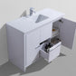 KubeBath Dolce 48 in. Modern Bathroom Vanity with White Quartz Counter Top - High Gloss White, AD648SGW