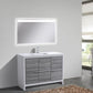 KubeBath Dolce 48 in. Modern Bathroom Vanity with White Quartz Counter Top - Ash Gray, AD648SHG