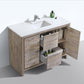KubeBath Dolce 48 in. Modern Bathroom Vanity with White Quartz Counter Top - Nature Wood, AD648SNW