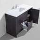 KubeBath Dolce 48 in. Modern Bathroom Vanity with White Quartz Counter Top - Gray Oak, AD648SWB