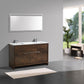 KubeBath Dolce 60 in. Double Sink Rose Wood Modern Bathroom Vanity with White Quartz Counter-Top, AD660DRW