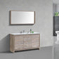 KubeBath Dolce 60 in. Modern Bathroom Vanity with White Quartz Counter Top - Nature Wood, AD660SNW