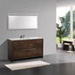 KubeBath Dolce 60 in. Rose Wood Modern Bathroom Vanity with White Quartz Counter-Top, AD660SRW