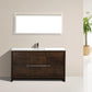 KubeBath Dolce 60 in. Rose Wood Modern Bathroom Vanity with White Quartz Counter-Top, AD660SRW