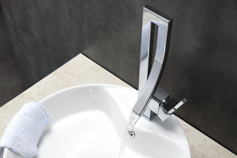 KubeBath Aqua Elegance Single Lever Wide Spread Faucet - Chrome, AFB001