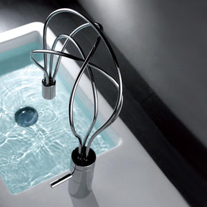KubeBath Aqua Filli Single Lever Bathroom Vanity Faucet - Chrome , AFB070