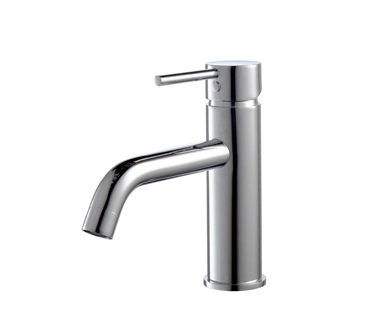 KubeBath Aqua Rondo Single Hole Mount Bathroom Vanity Faucet - Chrome, AFB090
