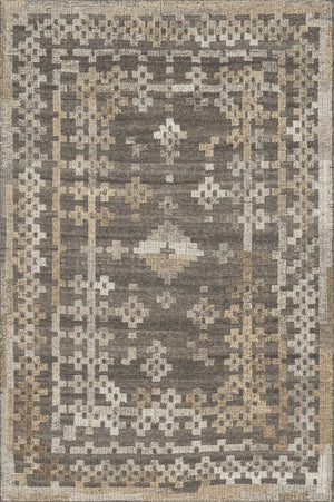 Loloi Rugs Akina Collection Rug in Charcoal, Taupe - 5' x 7'6"