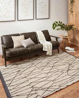Chris Loves Julia x Loloi Rug in Cream, Charcoal - 2'7" x 10'0", ALICALI-01CRCC27A0