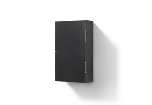 KubeBath Bliss 14" Wide by 24" High Linen Side Cabinet With One Door in Black Wood Finish, ALT24-BK