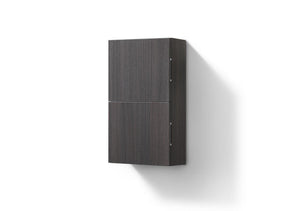 KubeBath Bliss 14" Wide by 24" High Linen Side Cabinet With One Door in Gray Oak Finish, ALT24-GO