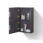 KubeBath Bliss 14" Wide by 24" High Linen Side Cabinet With One Door in Gray Oak Finish, ALT24-GO
