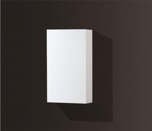 KubeBath Bliss 14" Wide by 24" High Linen Side Cabinet With One Door in Gloss White Finish, ALT24-GW