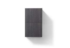 KubeBath Bliss 14" Wide by 24" High Linen Side Cabinet With One Door in High Gloss Gray Oak Finish, ALT24-HGGO