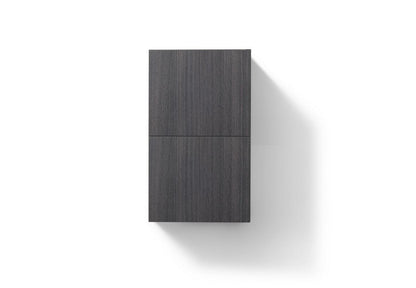 KubeBath Bliss 14" Wide by 24" High Linen Side Cabinet With One Door in High Gloss Gray Oak Finish, ALT24-HGGO