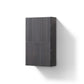 KubeBath Bliss 14" Wide by 24" High Linen Side Cabinet With One Door in High Gloss Gray Oak Finish, ALT24-HGGO