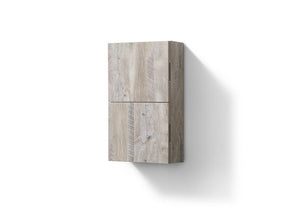 KubeBath Bliss 14" Wide by 24" High Linen Side Cabinet With One Door in Nature Wood Finish, ALT24-NW