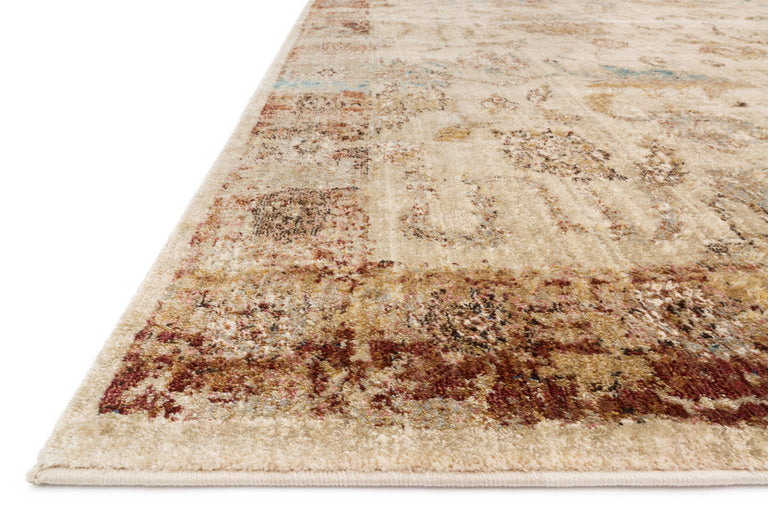 Loloi Rugs Anastasia Collection Rug in Ant. Ivory, Rust - 7'10" x 10'10"
