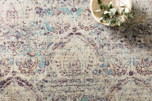 Loloi Rugs Anastasia Collection Rug in Silver, Plum - 13' x 18'