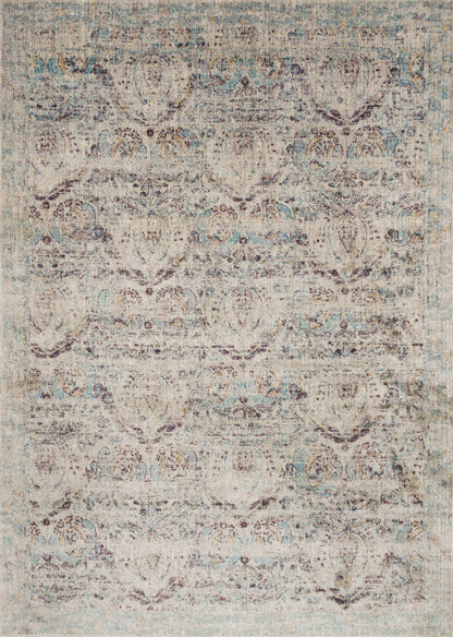 Loloi Rugs Anastasia Collection Rug in Silver, Plum - 9'6" x 9'6"
