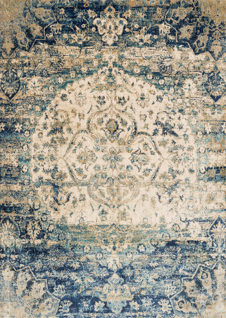Loloi Rugs Anastasia Collection Rug in Blue, Ivory - 13' x 18'