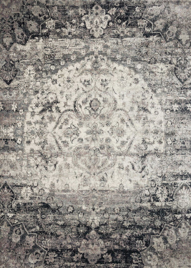 Loloi Rugs Anastasia Collection Rug in Ink, Ivory - 9'6" x 13'