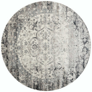 Loloi Rugs Anastasia Collection Rug in Ink, Ivory - 9'6" x 9'6"