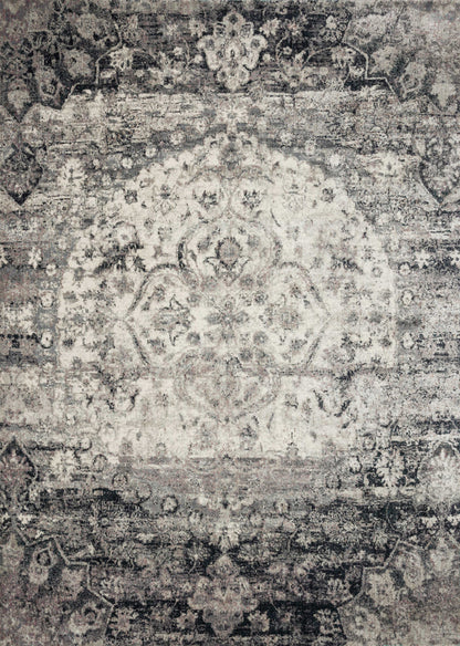 Loloi Rugs Anastasia Collection Rug in Ink, Ivory - 6'7" x 9'2"