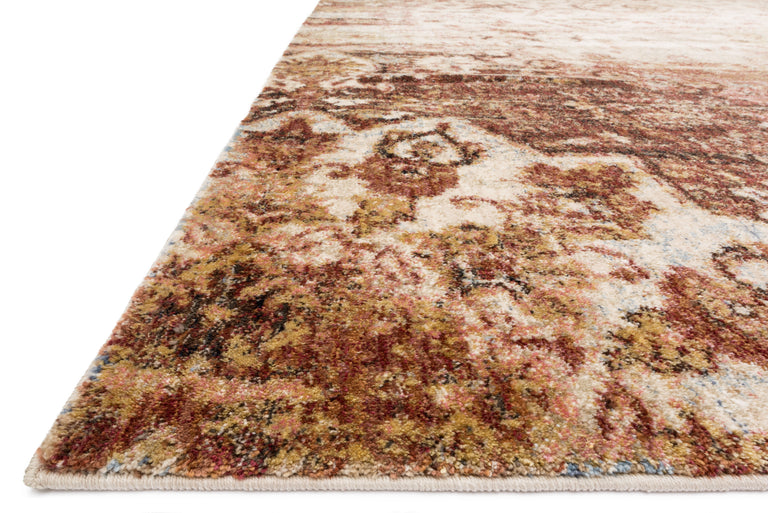 Loloi Rugs Anastasia Collection Rug in Rust, Ivory - 6'7" x 9'2"