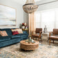 Loloi Rugs Anastasia Collection Rug in Sand, Lt. Blue - 13' x 18'