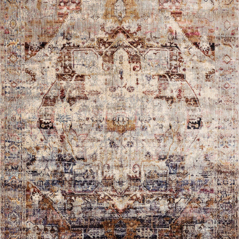 Loloi Rugs Anastasia Collection Rug in Slate, Multi - 7'10" x 7'10"